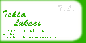 tekla lukacs business card